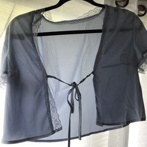 light blue lace top!